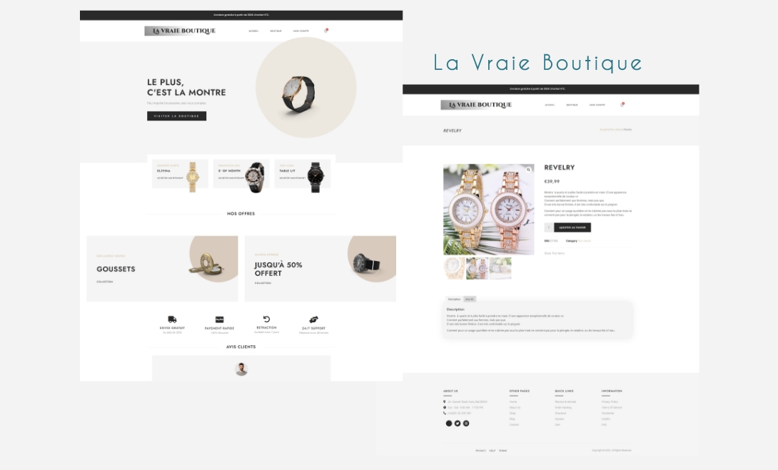 le projet La vraie boutique